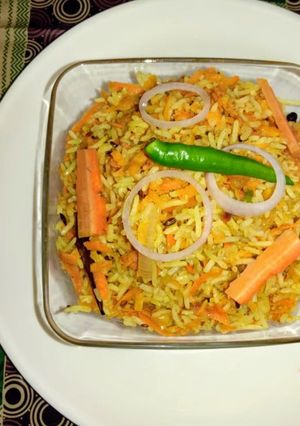 A picture of Carrot Pulao.