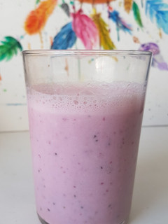 Una foto de Batido de fresas y chía