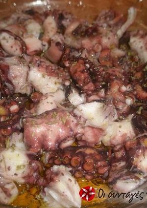 A picture of Octopus with vinegar, from the beautiful Agistri.