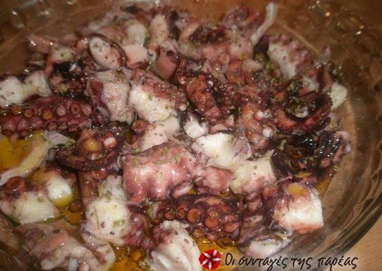 Octopus with vinegar, from the beautiful Agistri