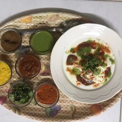 A picture of Dahi vada.