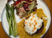 A picture of orange bread crumbs