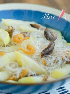 【簡易家常菜】節瓜冬粉蝦米 的食譜成品照片
