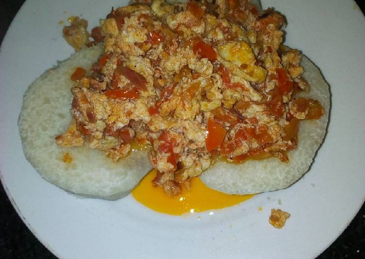 Easiest Way to Prepare Super Quick Homemade Yam with egg sauce Cooking Basics for Beginners