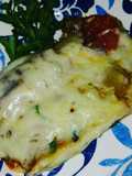 Berenjenas al estilo turco, con mi toque de queso y albahaca