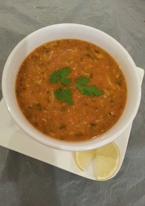 صورة لوصفة شوربة الحريرة المغربية
