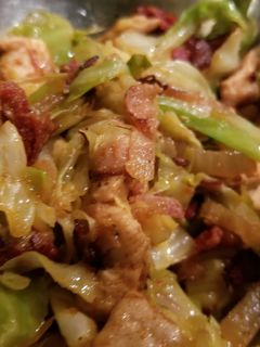 A picture of Tasty fried cabbage.