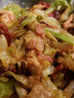 A picture of Tasty fried cabbage.
