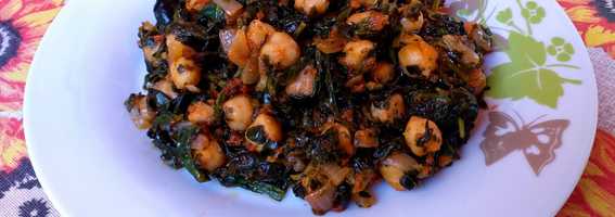 💖 Espinacas con garbanzos (για διαβητικούς)