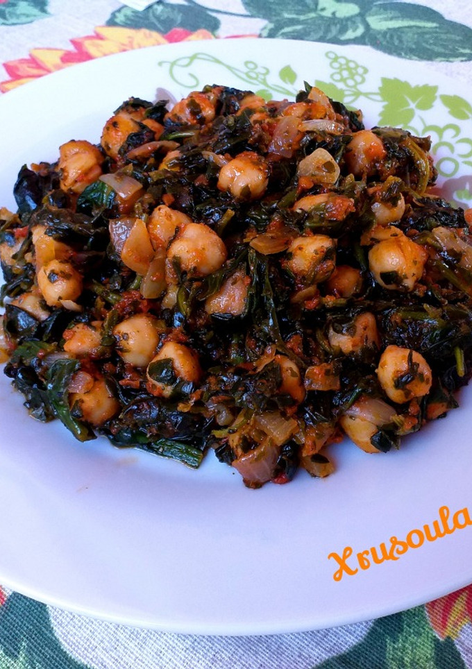 Φωτογραφία της συνταγής 💖 Espinacas con garbanzos (για διαβητικούς)
