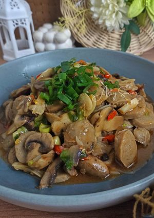 Foto resep Oseng Bakso Jamur
