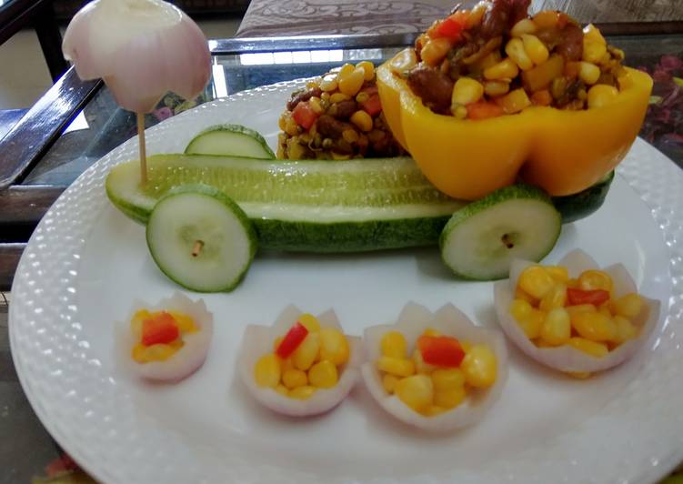 Steps to Prepare Healthy corn veg cart in 13 Minutes for Young Wife