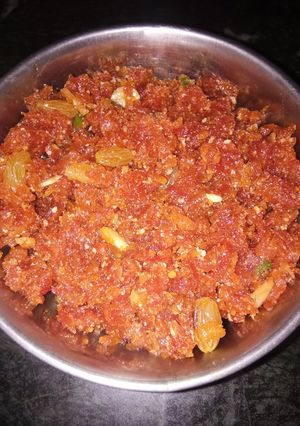 A picture of Gajar ka halwa.