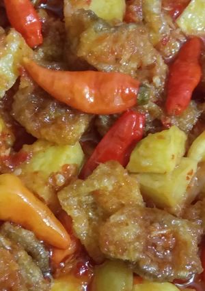 Foto resep Sambel goreng kentang krecek