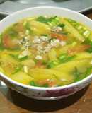 Canh hà nấu dọc mùng