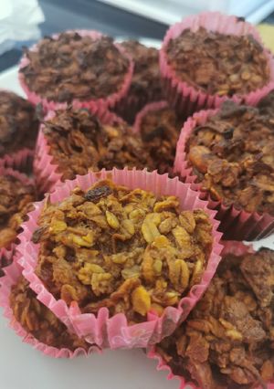 Almás zabpelyhes fitnesz muffin recept fotója