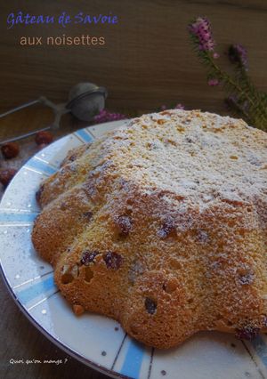 Une photo de Gâteau de Savoie aux noisettes