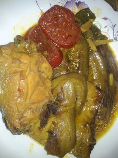 عکسی از دستور ❤خوراک بادمجان با مرغ