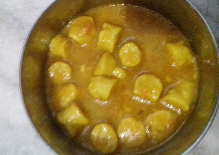 Recipe of Favorite Besan k Gatte ki sabji