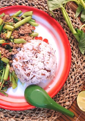 รูปของ ผักบุ้งไทยหมูสับผัดกะปิ