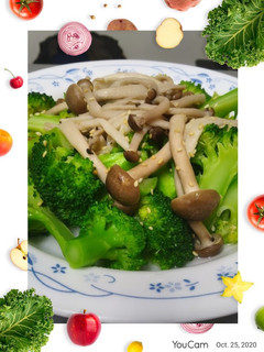 柳松菇拌花椰菜-富含大量纖維質.為你的身體大掃除 的食譜成品照片