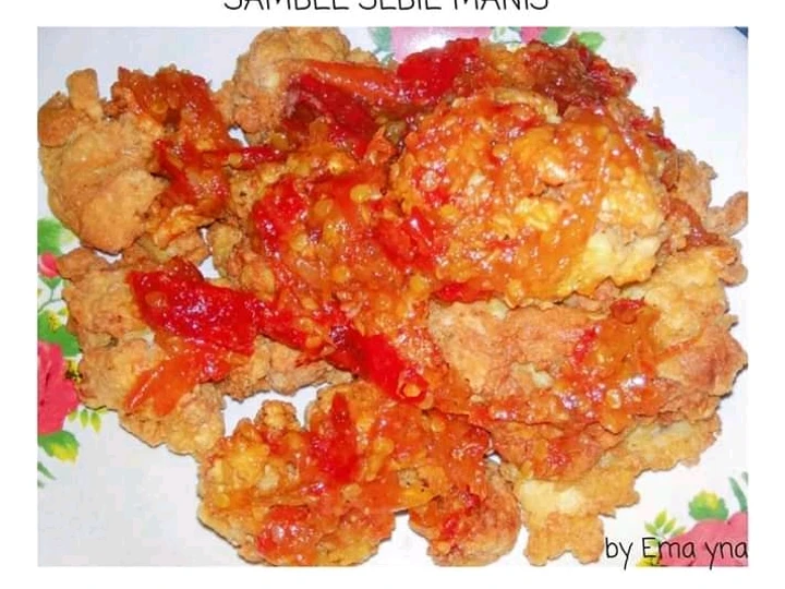 Langkah Gampang Membikin Resep 14. GEPREK AYAM KRISPY WITH SAMBEL SEBIE MANIS (SIMPLE) yang  Bikin Ketagihan Anti Ribet, Sempurna