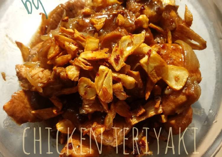 Cara Gampang Menyiapkan Chicken Teriyaki Fried Garlic Keto #Recook_BoenDy_Ketopad, Bisa Manjain Lidah