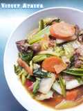 Indonesian Style Chop Suey / Cap Cay with Liver and Gizzard