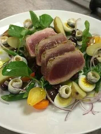 Easy Way Make Recipe Seared Tuna Salad #saladcontest that is Perfect, Addictive}