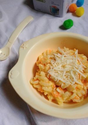 Foto resep Creamy Mac carrot n cheeese (Mpasi 12m+)