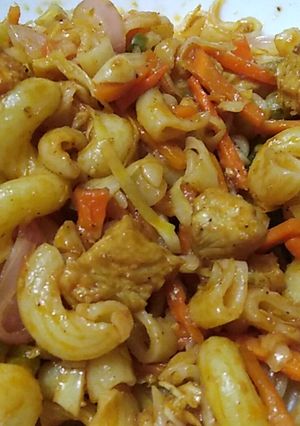 A picture of Pasta in red sauce #ReferAfriend - Fary Feroz.