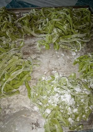 Foto resep Mie Sawi Hijau Handmade Manual