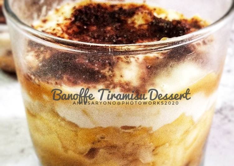 Cara menyajikan Banoffee Tiramisu Dessert  Mudah