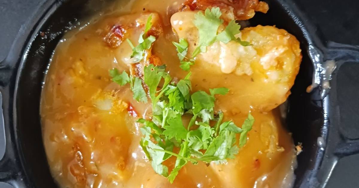Baby potatoes in cornflour gravy Recipe by Vidyashree Cookpad