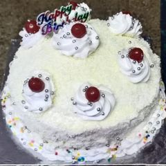 A picture of White forest cake.