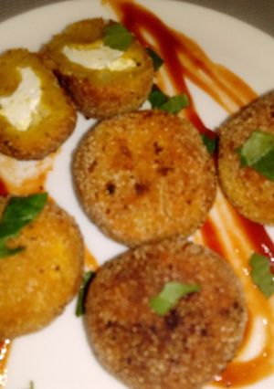 A picture of Semolina kabab.