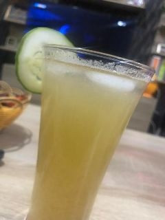 A picture of Ginger, cucumber drink.