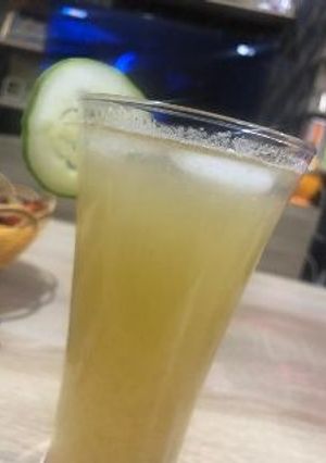 A picture of Ginger, cucumber drink.
