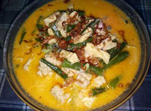 Foto resep Sayur santan kacang panjang, tempe, tahu