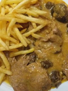 Una foto de Fricandó de vedella