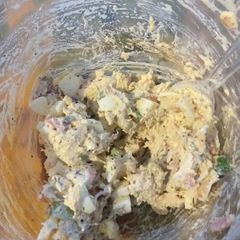 A picture of Spicy rotisserie chicken salad.