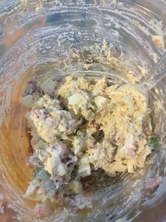 A picture of Spicy rotisserie chicken salad.