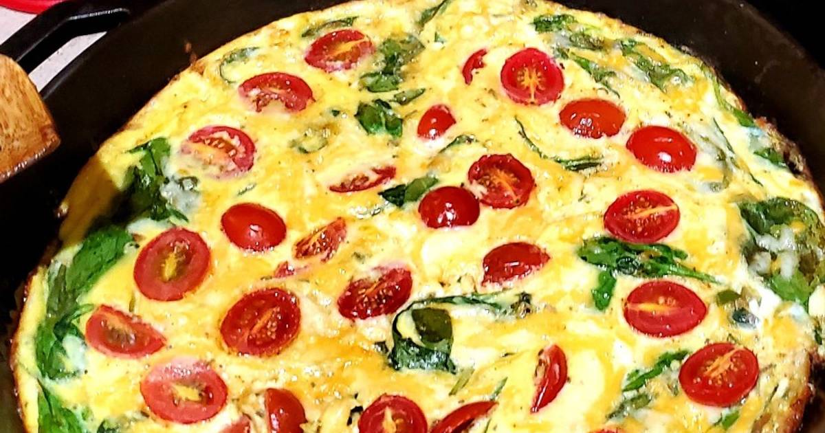 Frittata Spinach Mushroom Tomato Recipe by Michael Cookpad