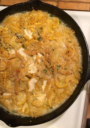 A picture of Herbed Summer Squash Pasta Bake.