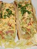 Crispy Lettuce Tacos with Guacamole and Cheddar Cheese