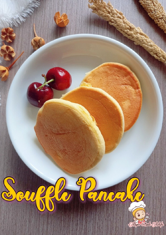 Foto resep 5).Souffle Pancake 1 Butir Telur No Mixer