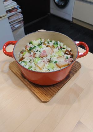 放假一直躺在床上海菜飯 的食譜成品照片