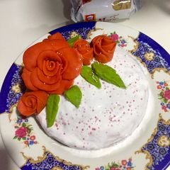 Marie biscuit flowers 🌹 A picture of Marie biscuit flowers 🌹.