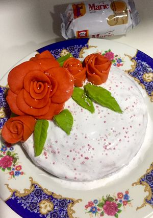 A picture of Marie biscuit flowers 🌹.