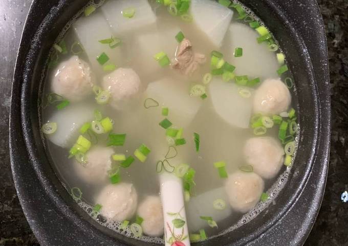 Resep Sup lobak fish ball, Menggugah Selera